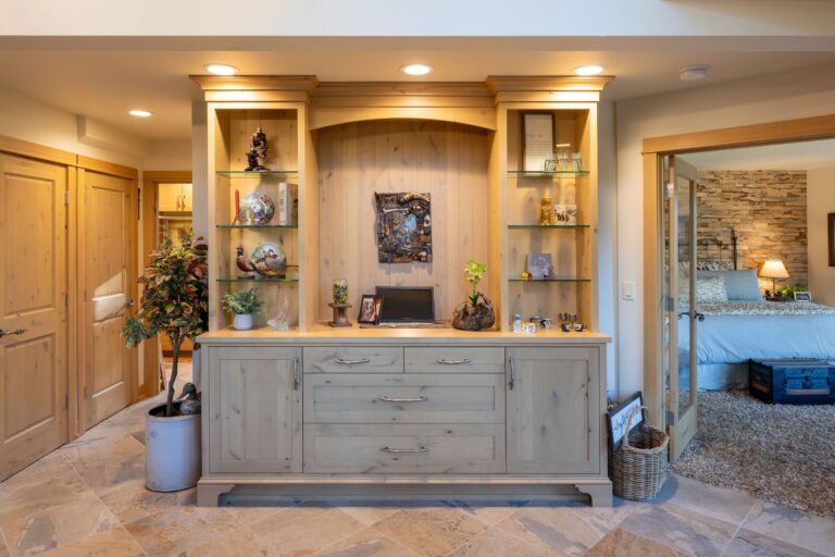 Thoughtfully designed built-in cabinetry that blends storage with style.